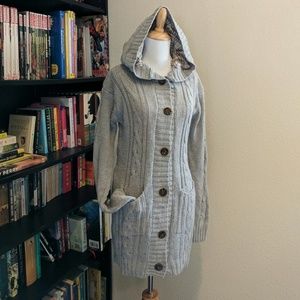 Hooded knitted Coatigan